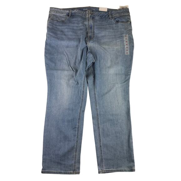 Old Navy High Rise Straight Blue Jeans - Plus Size 24 - Picture 1 of 6